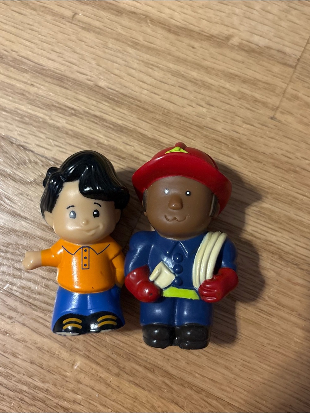Fisher-Price Figure Set with Orange Shirt Red Hat Battat Fireman Little People